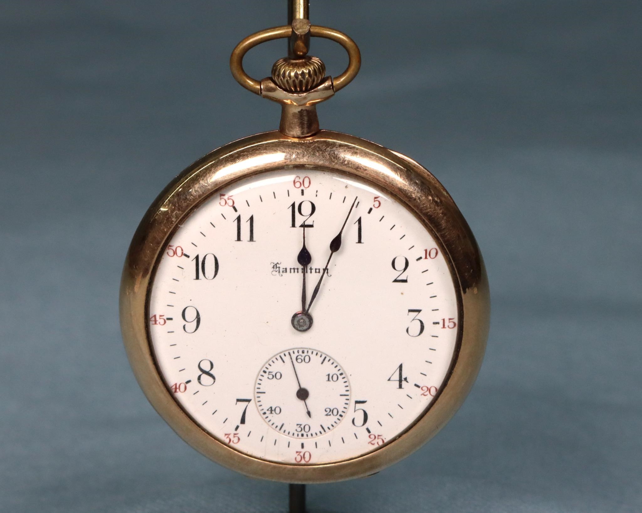 17J Hamilton Fold-Out Pocket Watch