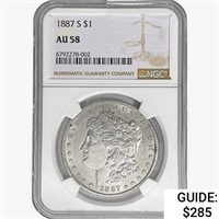 1887-S Morgan Silver Dollar NGC AU58
