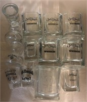 Jack Daniels advertising whiskey glasses and s