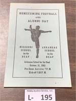 1953 Arkansas School for the Deaf Football Program