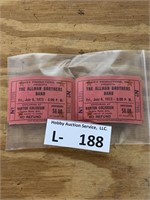 1973 Allman Brothers Band Tickets