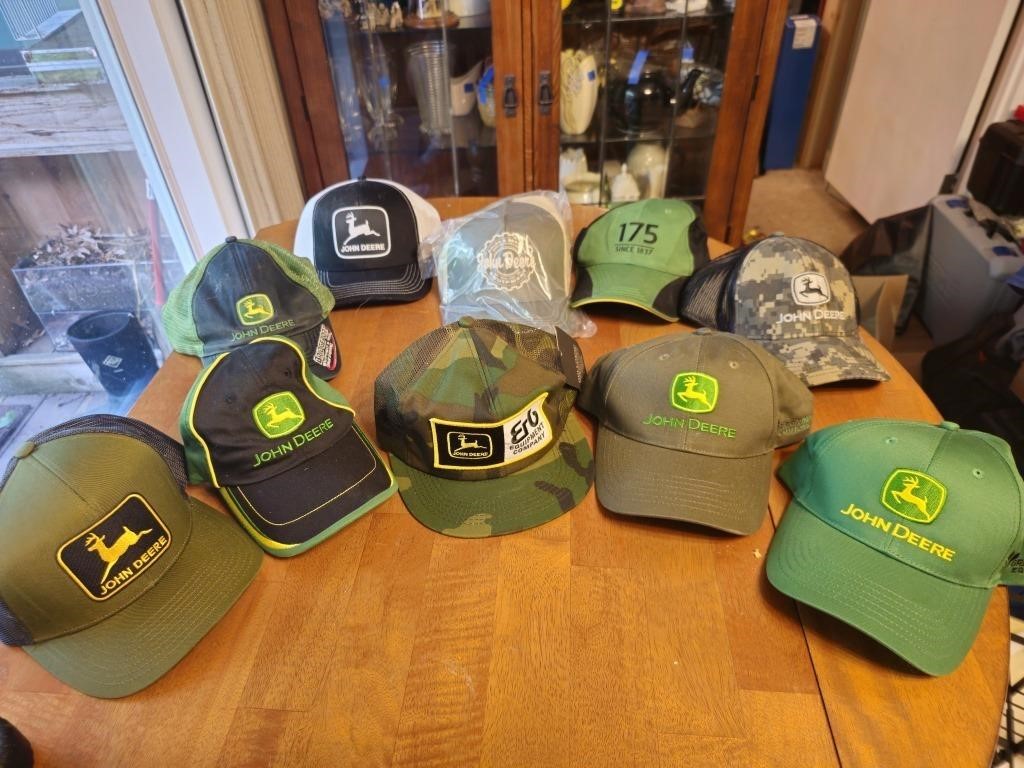 10 John Deere Hats. Baseball, Trucker, etc.