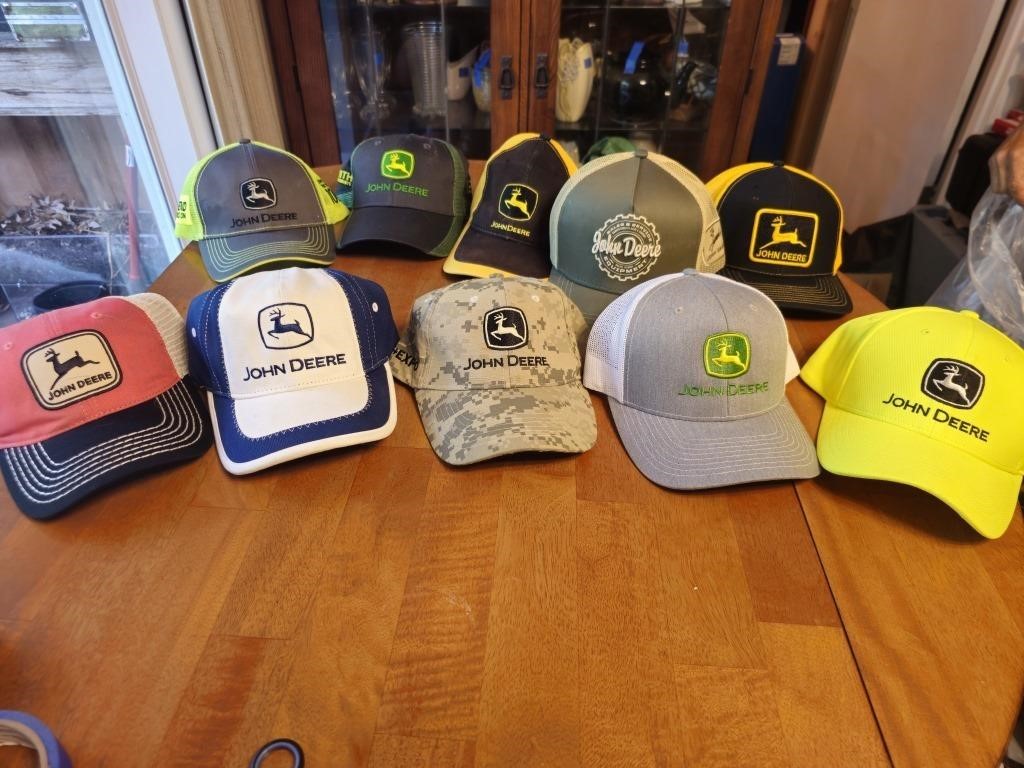 10 John Deere Hats. Baseball, Trucker, etc.