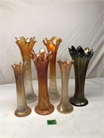 6 Caraval Glass Bud Vases