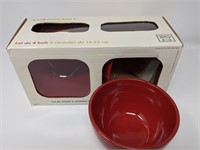Table Tops 4pc Red Bowls