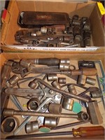 VARIETY OF SOCKETS & OTHER TOOLS