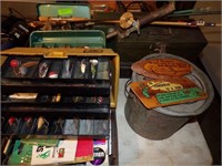 SIX TACKLE BOXES W/ VINTAGE FISHING LURES