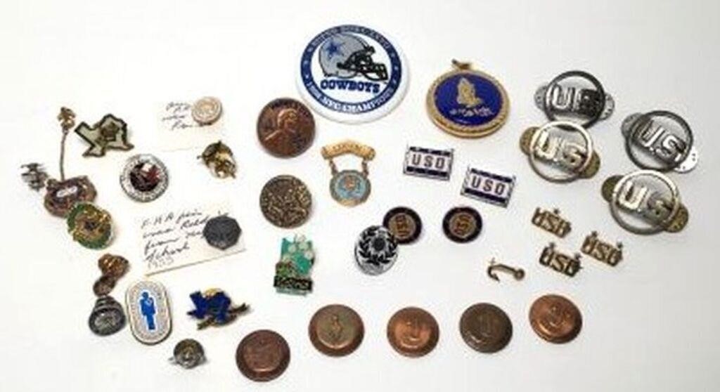 Vintage Pins Including Masonic Ones