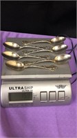 Lot of Six Sterling Silver Spoons 158 grams