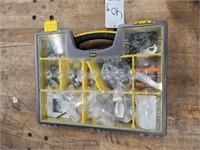Stanley Tool Box w/Misc Screws, Clamps, Rivets,