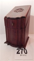 WOODEN STORAGE BOX WITH SLOPPED LID 13X7X9