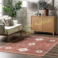 Rust Rain $295 Retail 8'x10' Persian Washable Rug