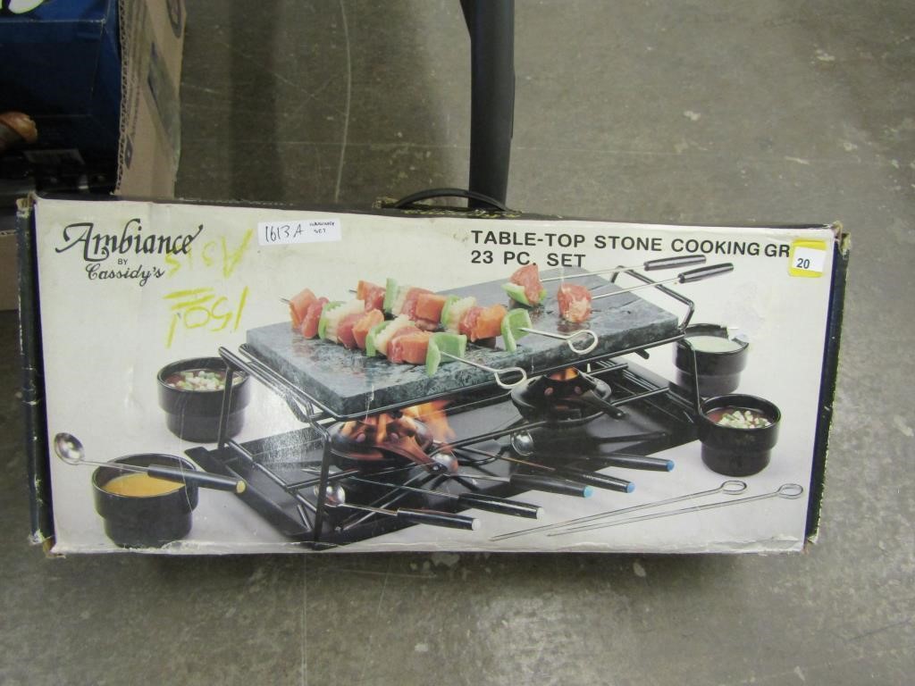 TABLE TOP STONE COOKING GRILL SET