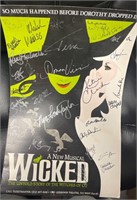 WICKED MUSICAL CAST SIGNED POSTER