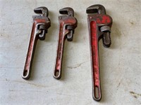3 Pipe Wrenches (Incl. Ridgid)
