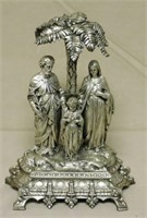 French Spelter Holy Family Figural Group.