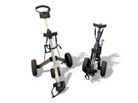 2 Golf Bag Caddy Rolling Carts