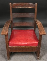Antique Limbert Arts & Crafts Oak Rocking Chair