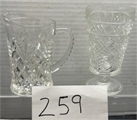 Vintage clear pitcher / creamer and more