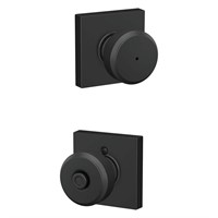 Bowery Matte Black Privacy Bed/Bath Door Knob