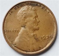 US 1939 "Lincoln" ONE CENT coin