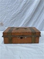 Vintage strong box with key