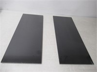 (2) 24"x9.5" Frameless Black Wooden Boards