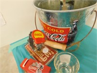COKE  PAIL, SMALL COKE COLLECTABLES, LUCKY