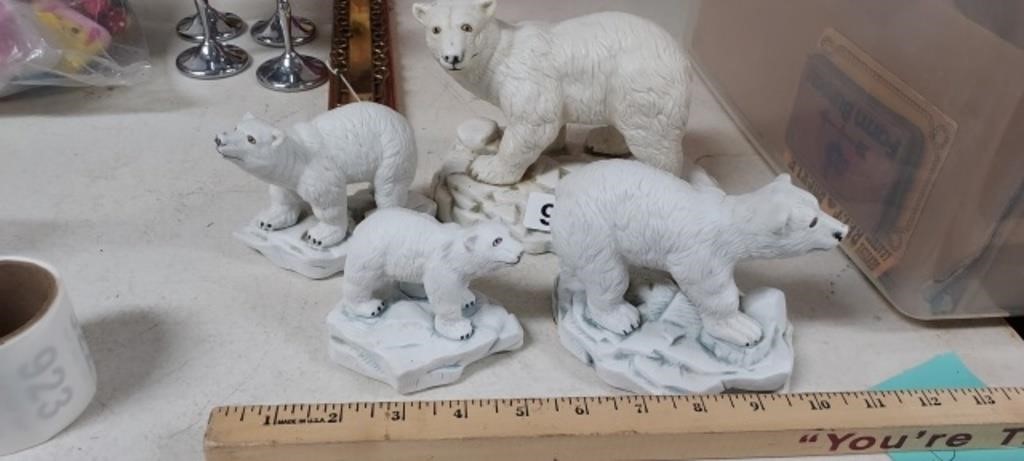 (4) POLAR BEARS DECOR