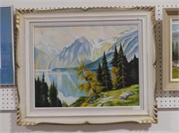 G. WILKANS MOUNTAIN LANDSCAPE PAINTING