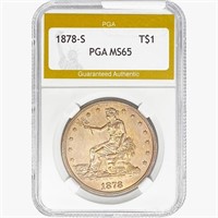 1878-S Silver Trade Dollar PGA MS65