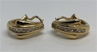 14KT Gold & Diamond Earrings