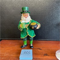 Celtic green suit Santa statue
