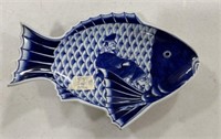Chinese Blue and White Porcelain Fish Platter
