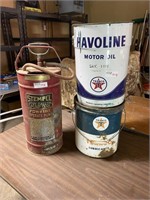 Vintage Cans & Stemple Pump Tank