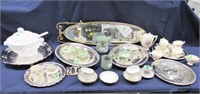 SILVERPLATED SERVING TRAYS, WALL MIRROR & MORE: