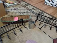 Baskets, metal shelves 18 inches, sifter