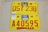 TWO NM MOTORCYCLE PLATES
