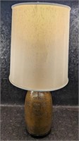 Stoneware Pottery 3-Way Lamp, Gov Thompson 1858