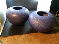 Pair of Leslie Mitchell Pottery Vases