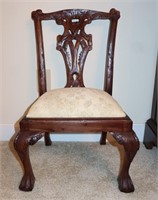 child size carved mahogany Chippendale chair