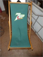 Vintage "7-UP" pop Lounge Wooden Chair