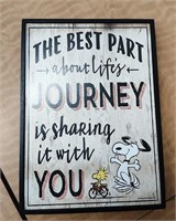 Snoopy & Woodstock Wooden Sign