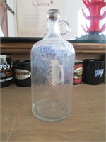 Vintage Glass Bottle with Glass Stopper