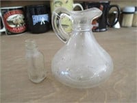 Glass Cruet and Small Bottle