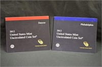2012 UNITED STATES MINT UNCIRCULATED SETS (D&P)