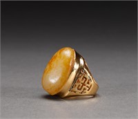 Hetian jade ring of Qing Dynasty