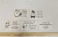 (5) Vintage The Paula Company Funny Postcards