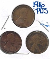 1916 PDS Lincoln Wheat Cents