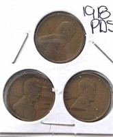 1918 PDS Lincoln Wheat Cents